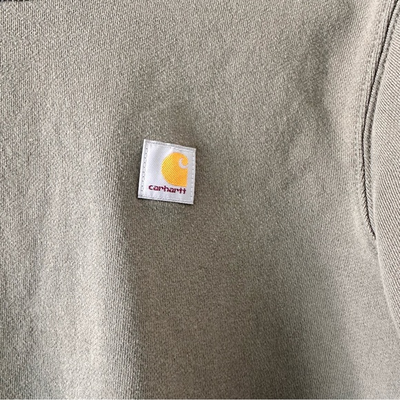 CARHARTT Women’s Relaxed Fit Sweatshirt | Dusty Olive French Terry | Size Small - Picture 4 of 8